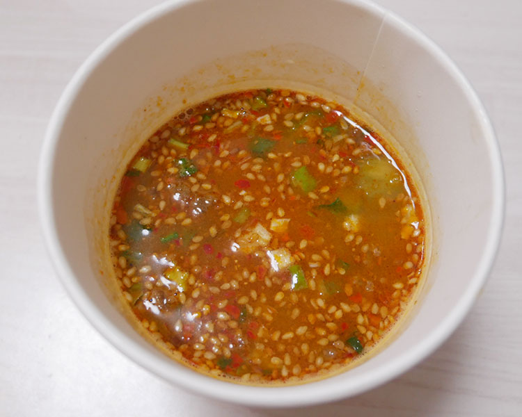 セブンイレブン「担々麺味春雨スープ(105円)」